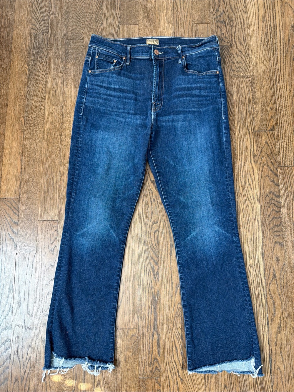MOTHER The Insider Crop Step Fray In Off Limits Wash - Size 32
